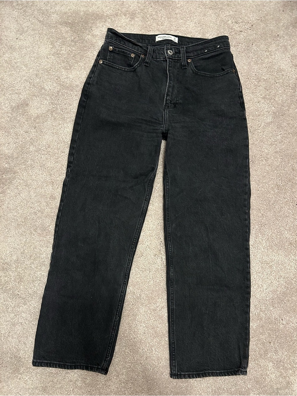 Abercrombie Black High Rise Vintage Jean